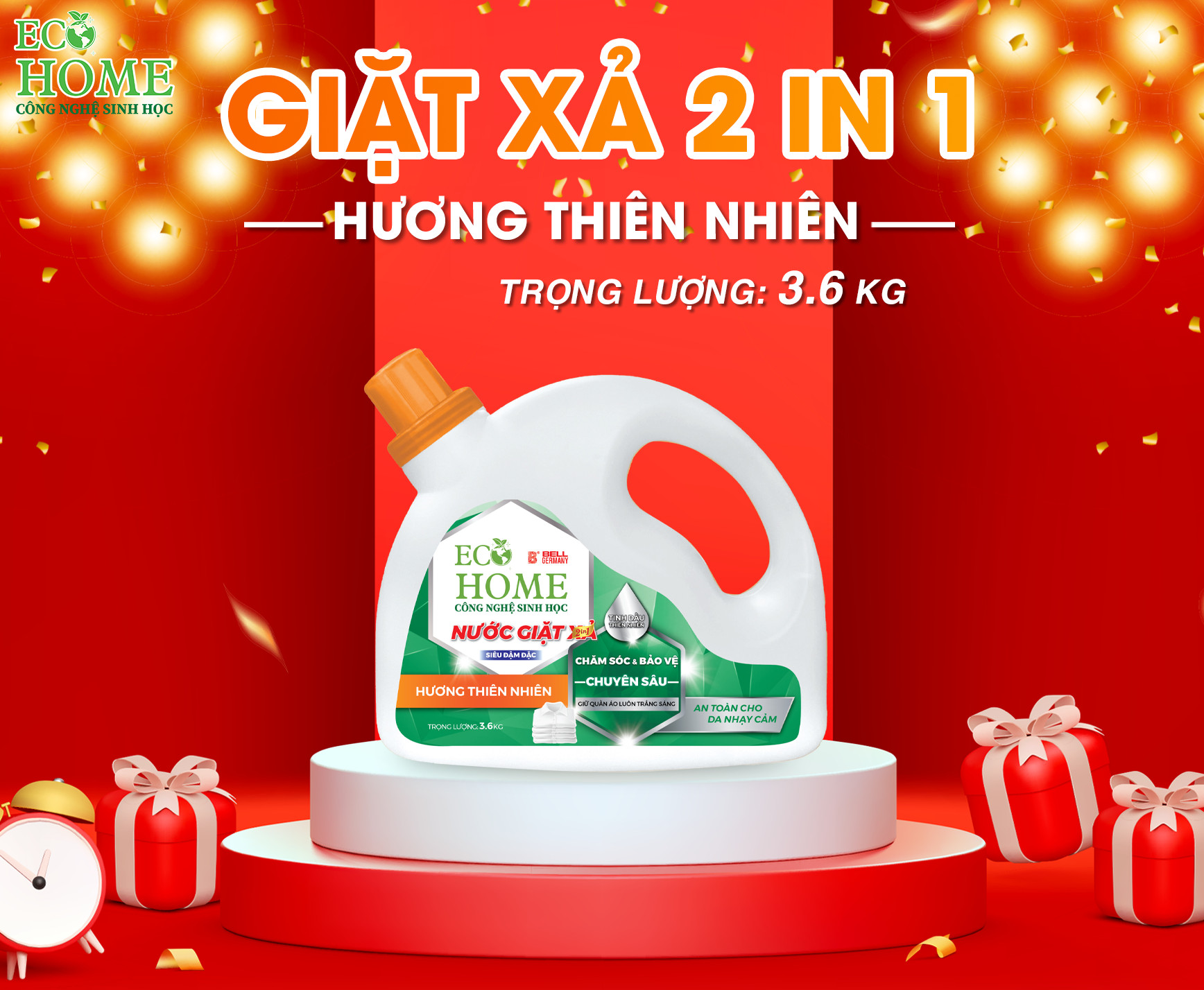 Nước giặt xả 2 in 1